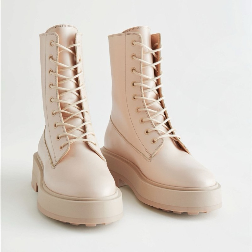&Other Stories Chunky Platform Leather Boots